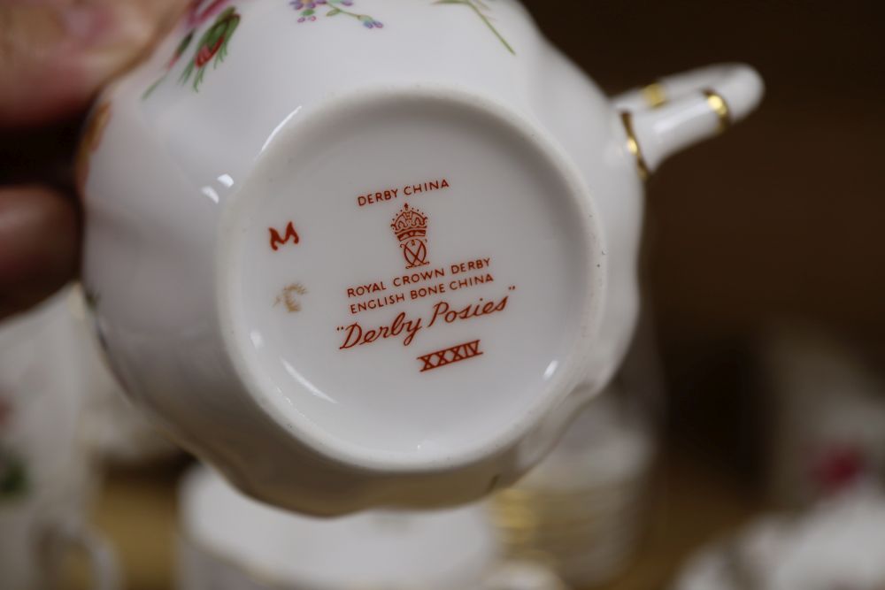 A Royal Crown Derby Posies part tea service and other Royal Crown Derby teaware